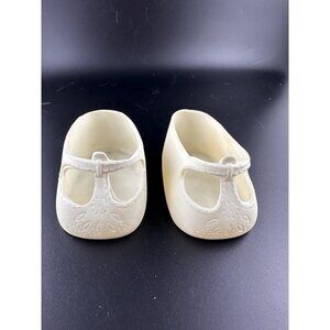 Cabbage Patch Kids Doll Vtg Coleco White Plastic Shoes Mary Jane Sandals READ KT